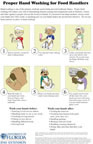 Proper Hand Washing for Food Handlers poster